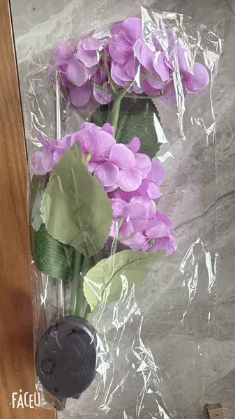 3 heads hydrangea purple