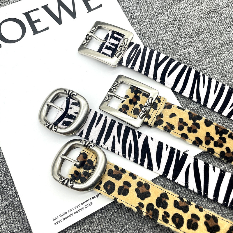 Women's Snake-Print Belt Simple All-Match South Korea Jeans Trendy Fashion Personality Student Decorative Leopard-Print Belt