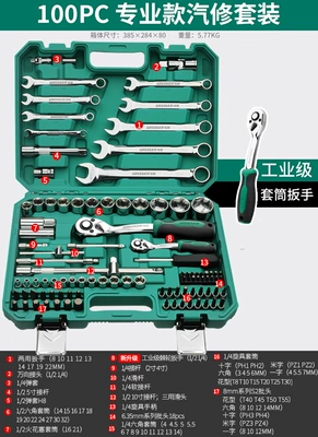 Sheet Metal Spray Repair — Auto Repair Tool Set Socket - professional-model-72-tooth-curved-handle-auto-repair-100-piece-set
