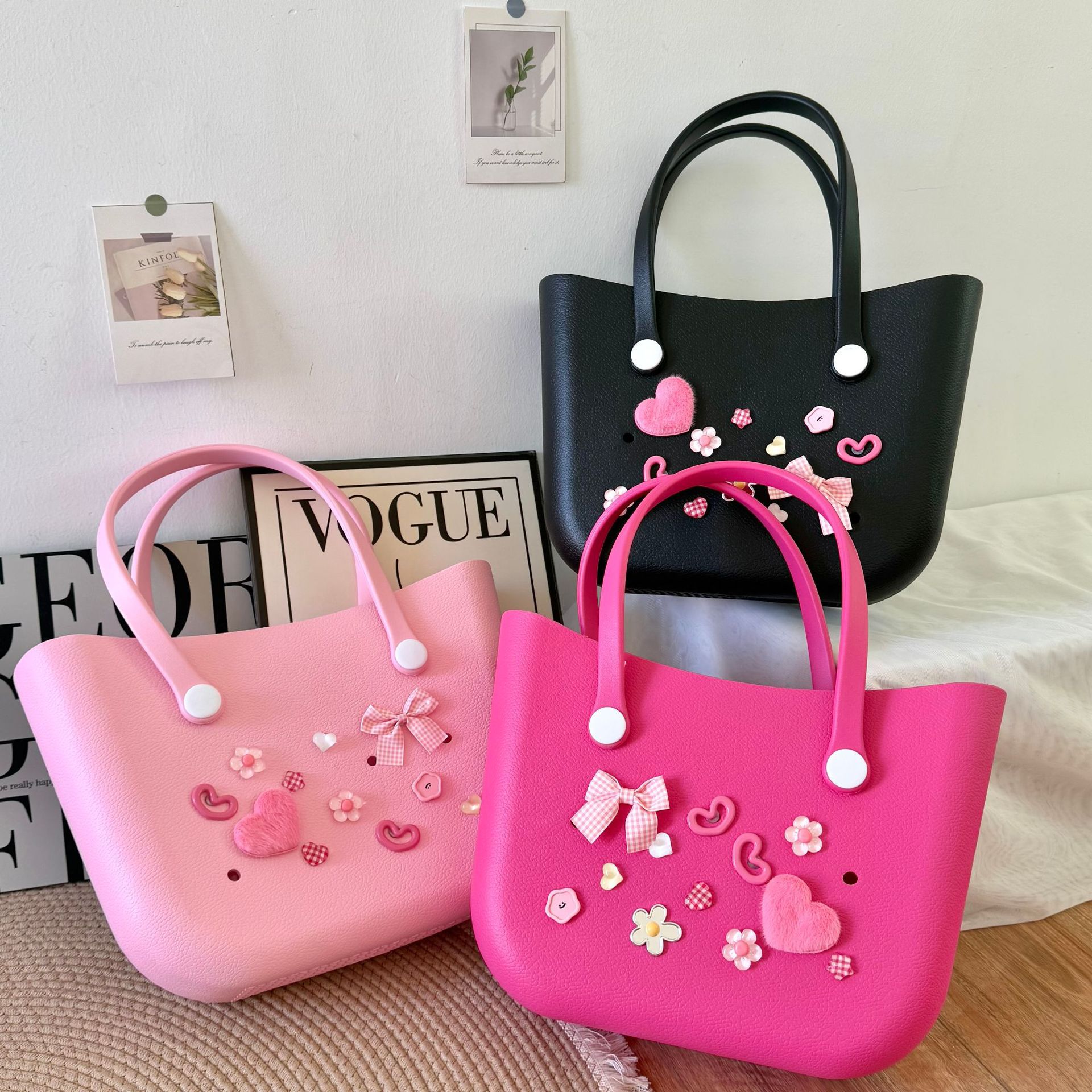 EVA发泡沙滩包批发儿童防水便携小号收纳洞洞包女防水轻便菜篮子