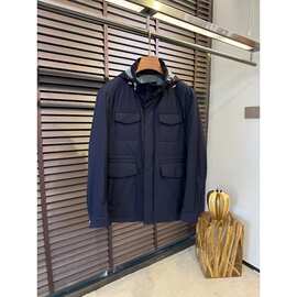 老钱风男装旅行者猎装夹克欧美25春秋高版本隐藏帽子猎装夹克外套