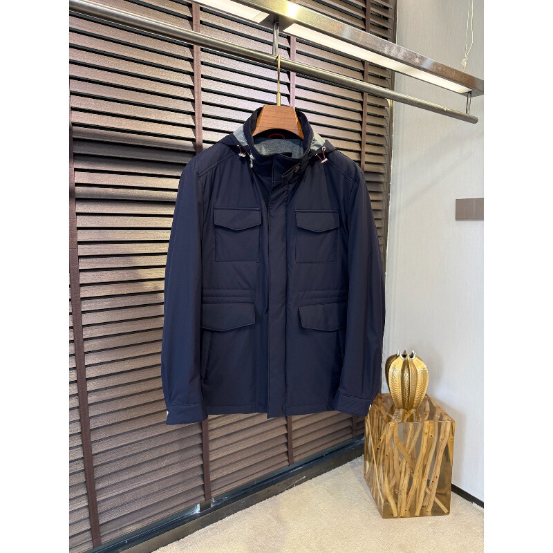 Old Money Style Men's Traveler Hunting Jacket European and American Style 25 Spring and Autumn High-End Version Hidden Hood Hunting Jacket Coat