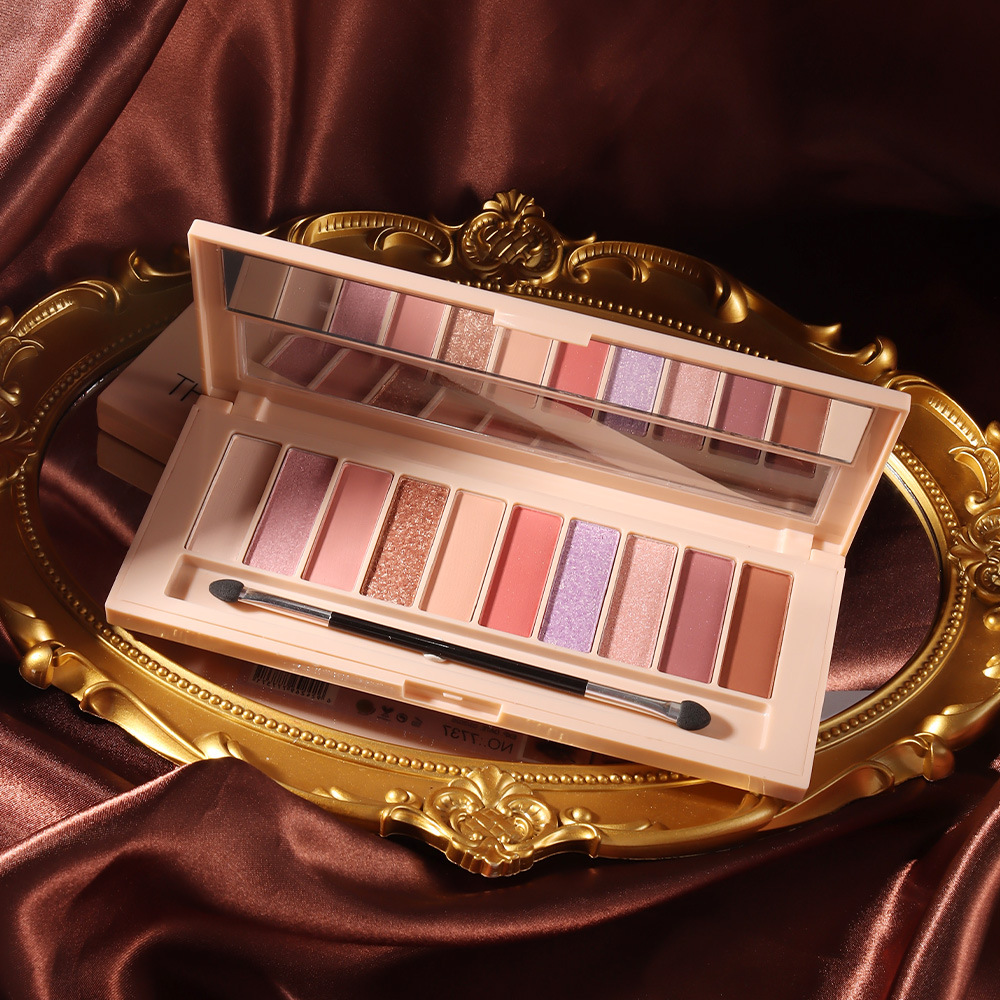 s.f.r color comercio exterior maquillaje fuente fábrica al por mayor mate perlada desarrollo de color 10 color sombra de ojos cepillo barato