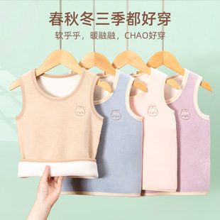 Class A Children's Fleece Vest for Boys and Girls in Autumn and Winter Wear Thickened Baby Korean-style Body-fit Fleece-lined Warm Clothes