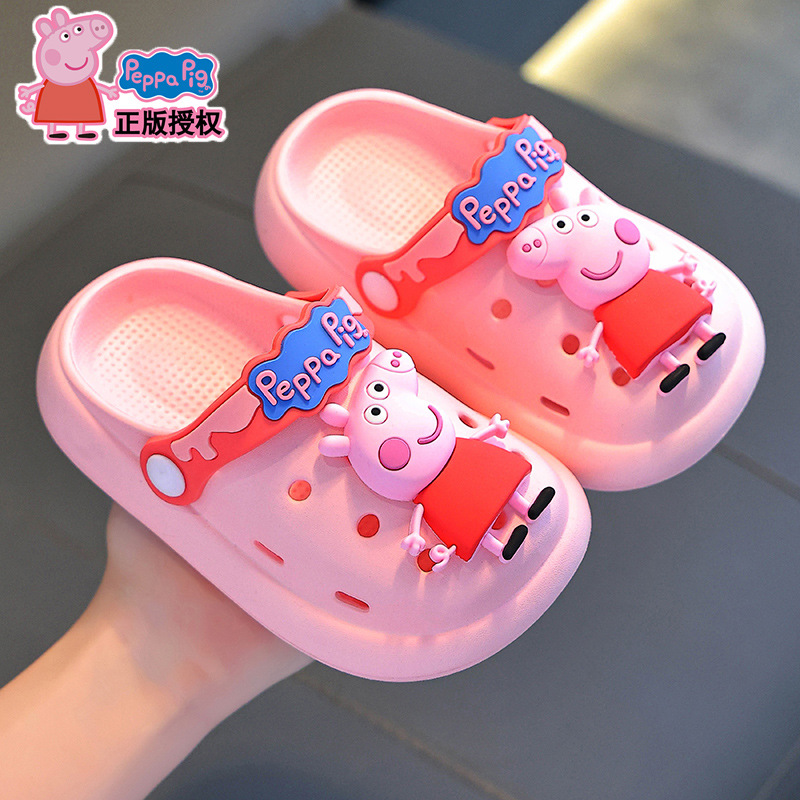 Piggy Page zapatillas de verano para niñas antideslizantes de mierda sensación de bolso transpirable para bebés pequeños zapatos de agujero de playa