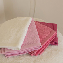 20支纯棉毛巾组合装蓝色系粉色系舒适柔软吸水四条组装面巾洗脸巾