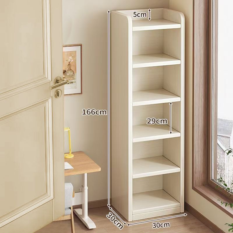 Solid Wood Bookshelf Storage Rack Living Room Floor-Standing Children's Simple Bookcase Home Multi-Layer Bedroom Student Office Storage Cabinet