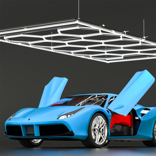 Car beauty station Light Film nine-grid ceiling light car washing room honeycomb light auto repair back-type station light space capsule