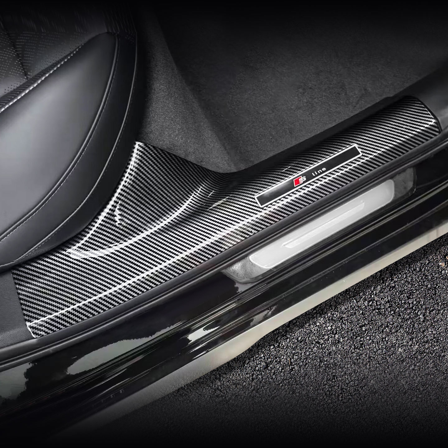 Suitable for 26 Models of Audi A6L Door Sill Strips, Welcome Pedals, Tailgate Rear Guard Plates, Interior Modification Accessories