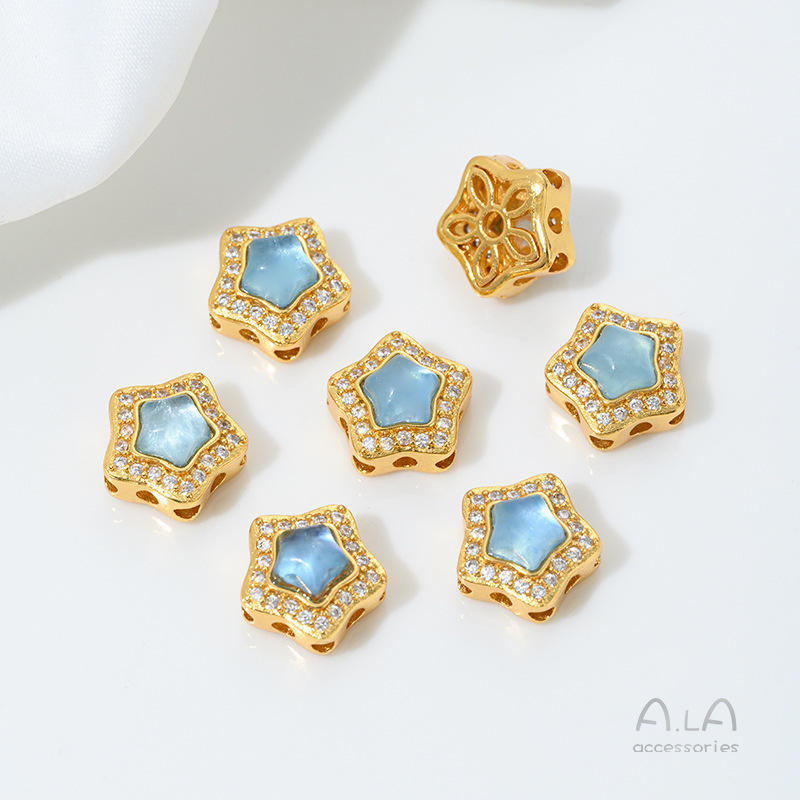 天然水晶、アクアマリン、多孔質翡翠のペンダント卸売、ひょうたん型シングルペンダント、DIYネックレスアクセサリー|undefined