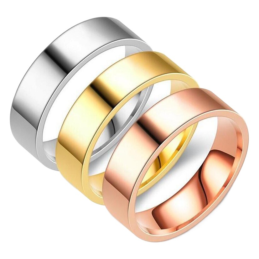 Fashionable and Simple Plain Titanium Steel Ring for Men, European and American Niche Couple Ring for Women, Cross-Border Popular Hand Jewelry Wholesale