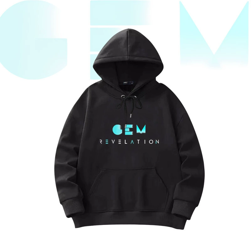 Худи с капюшоном GEM свободное с длинным рукавом