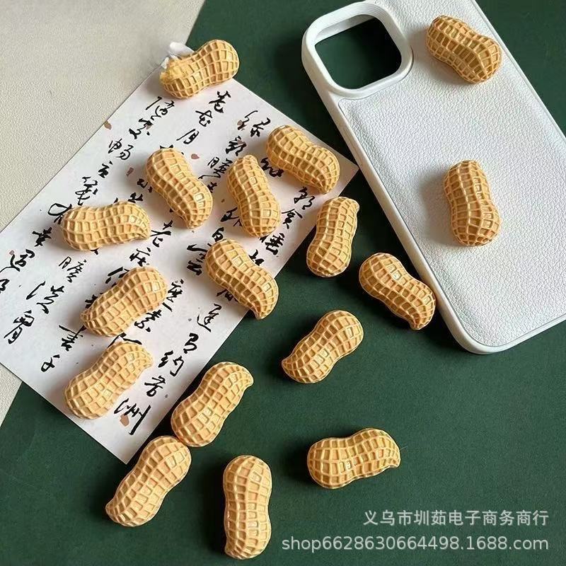 模擬柿ピーナッツ樹脂ジュエリーアクセサリー diy 生産クリーム接着剤ヘアピン冷蔵庫マグネット装飾車の装飾品|undefined