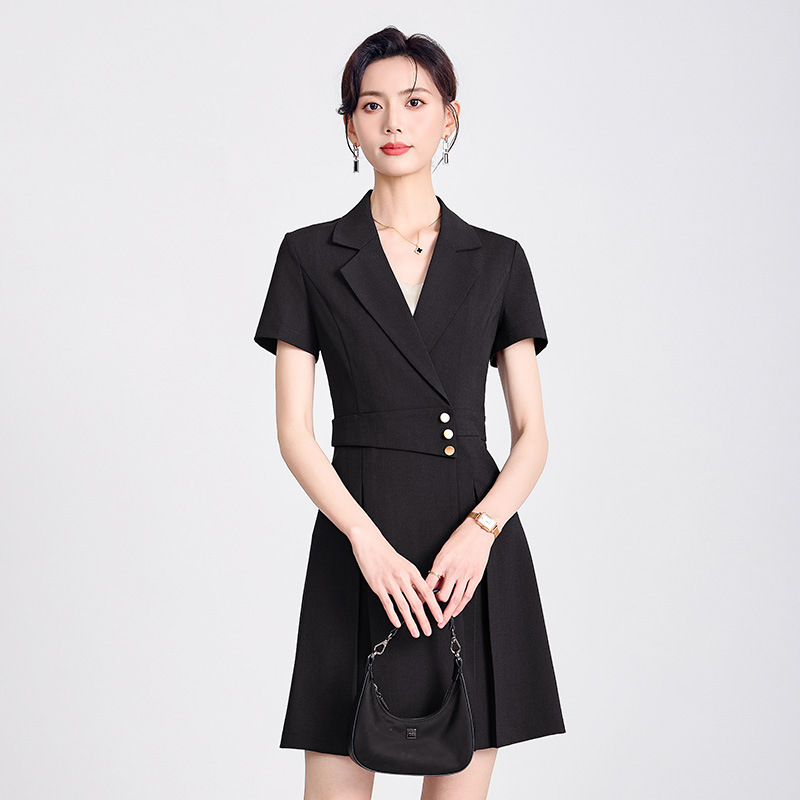 Little Man Suit dress Women's Spring and Autumn Temperament Commuter Broadcasting Host Dress Formal Occasion Professional Dress