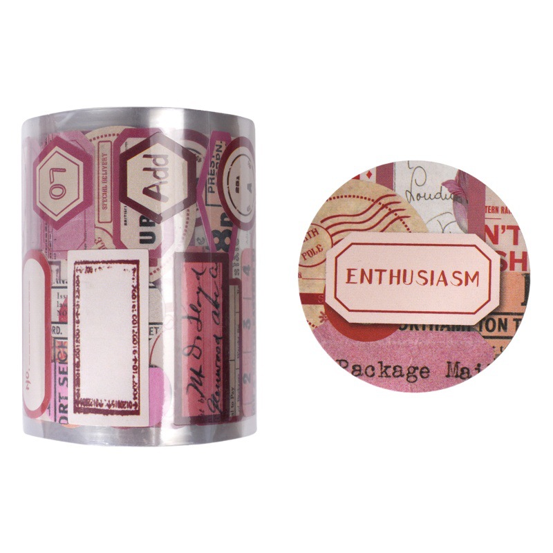 Yi niao cinta marco etiqueta cinta serie retro marco rejilla diario material decorativo bucle pegatinas 4 tipos