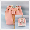 One-shoulder bag with bow, woven shoulder bag, handmade