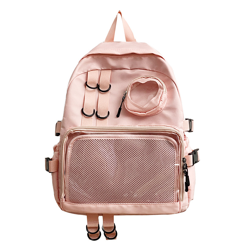 Mochila japonesa pequeña y fresca de chicas, moda simple y sólida, mochila de estudiantes de secundaria, nueva mochila de gran capacidad para mujeres.
