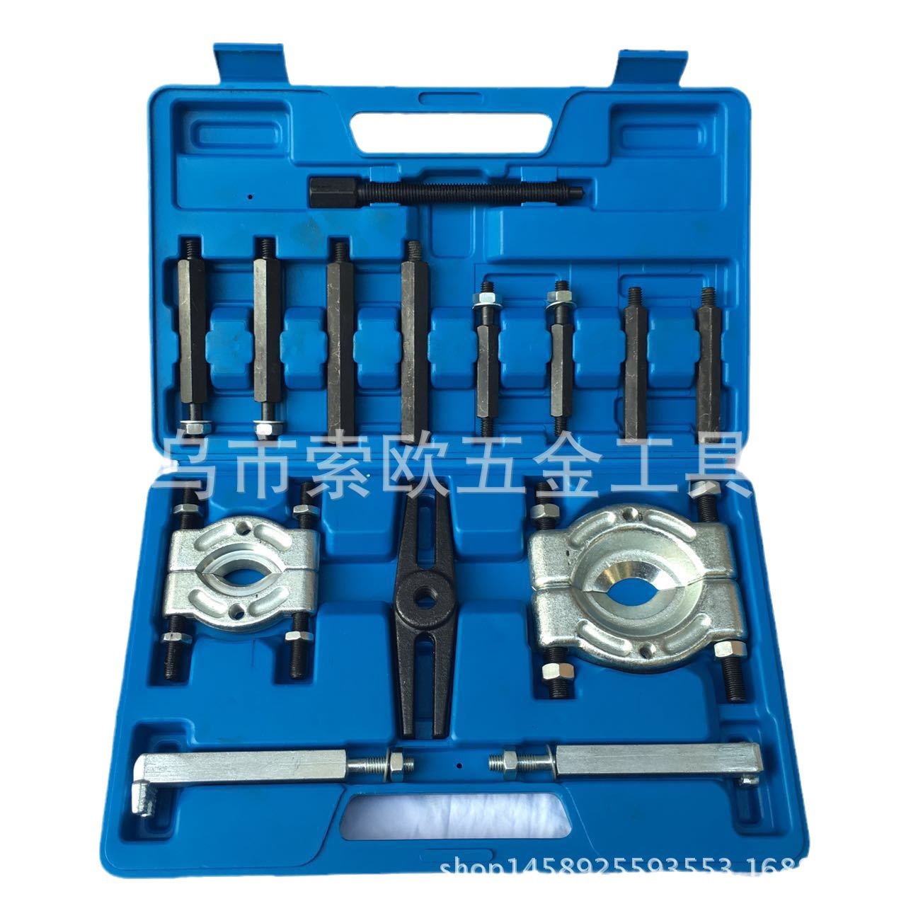 14件双盘双碟轴承拉马拔卸器 内外径轴承变速箱专用底盘汽修工具