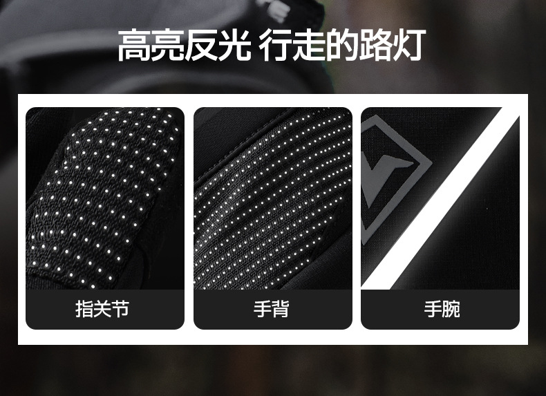 Sulaite Motorcycle Riding Gloves, Anti-Fall, Windproof, Winter Motorcycle Gloves, Fleece-Lined, Warm Rider Gloves