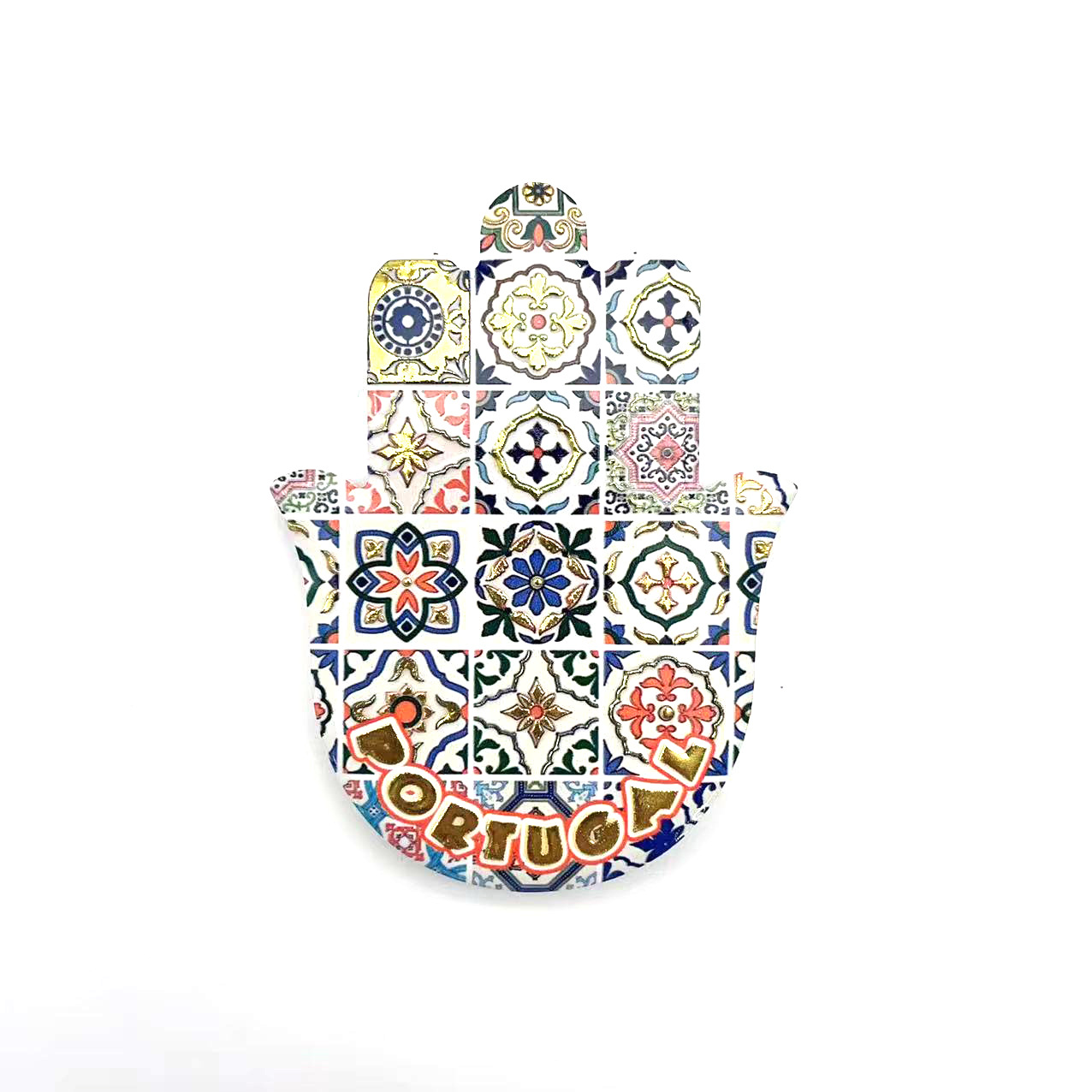 Nueva fábrica de cerámica 3D serie Mano de Buda con impresión clara de lirio y sensación cóncava adhesivo magnético para refrigerador