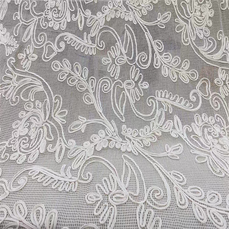 棉绣舒适亲肤复古礼服马甲服装连衣裙面料现货供应时尚仙气花边