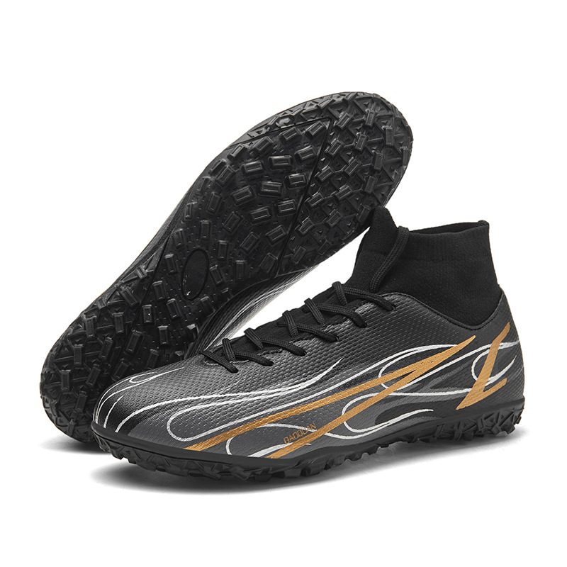 Scarpe da calcio alte transfrontaliere 46 di grandi dimensioni 47 AG unghie lunghe tf unghie rotte set di calzini da uomo e da donna_voghion.com
