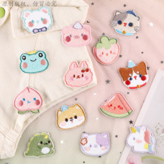つのクールなオリジナルの刺繍の標識のかわいい漫画の動物のパッチは服装のアクセサリのDIYの刺繍を貼って布を貼り付けます。