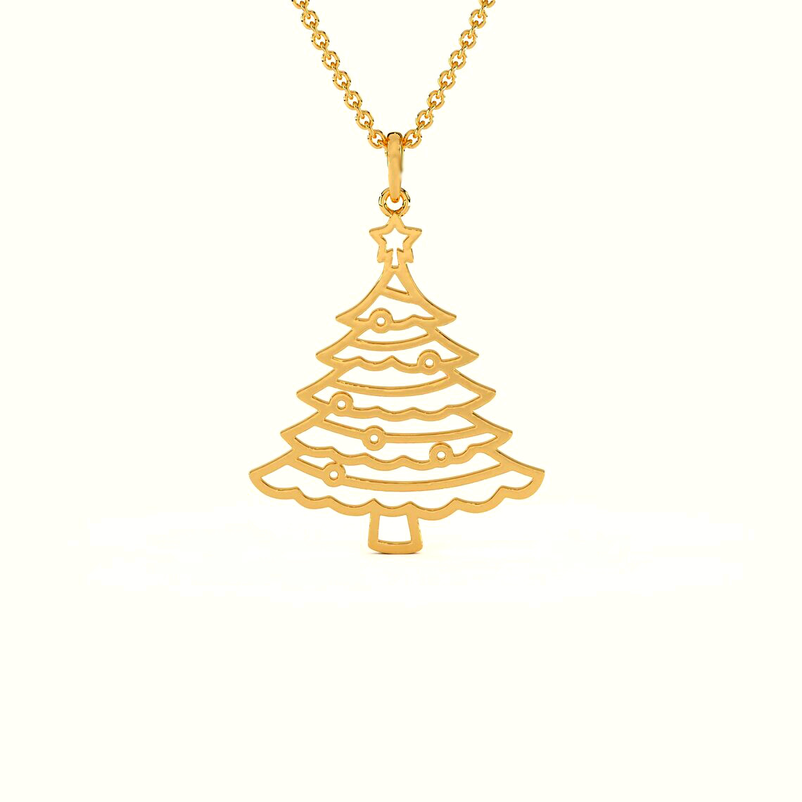 亚马逊圣诞树线条吊坠项链跨境不锈钢时尚闺蜜情侣百搭锁骨链定制