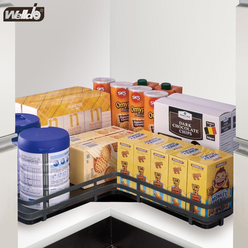 Welldo纬东 橱柜转角转盘拉篮橱柜单层270°转盘置物拉篮