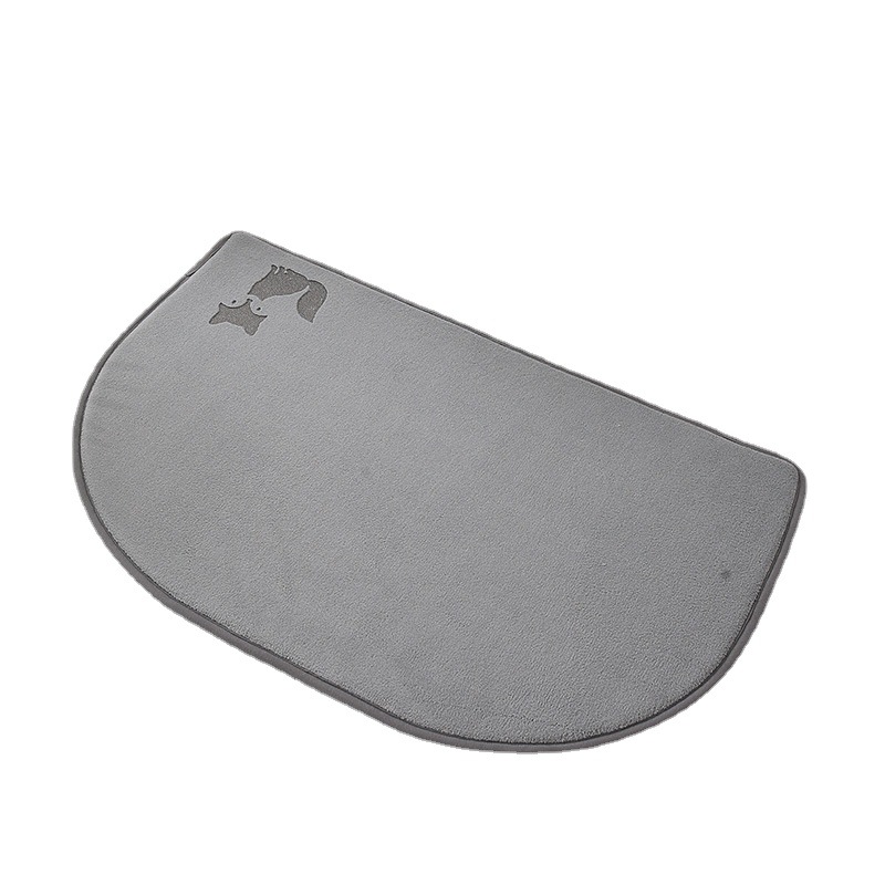 Alfombra de puerta semicírculo transfronterizo máquina lavable baño absorbente de secado rápido alfombra de esponja de memoria baño alfombra de piso de rebote lento
