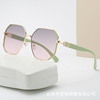 Metal fashionable trend sunglasses, 2023 collection, gradient, European style, internet celebrity