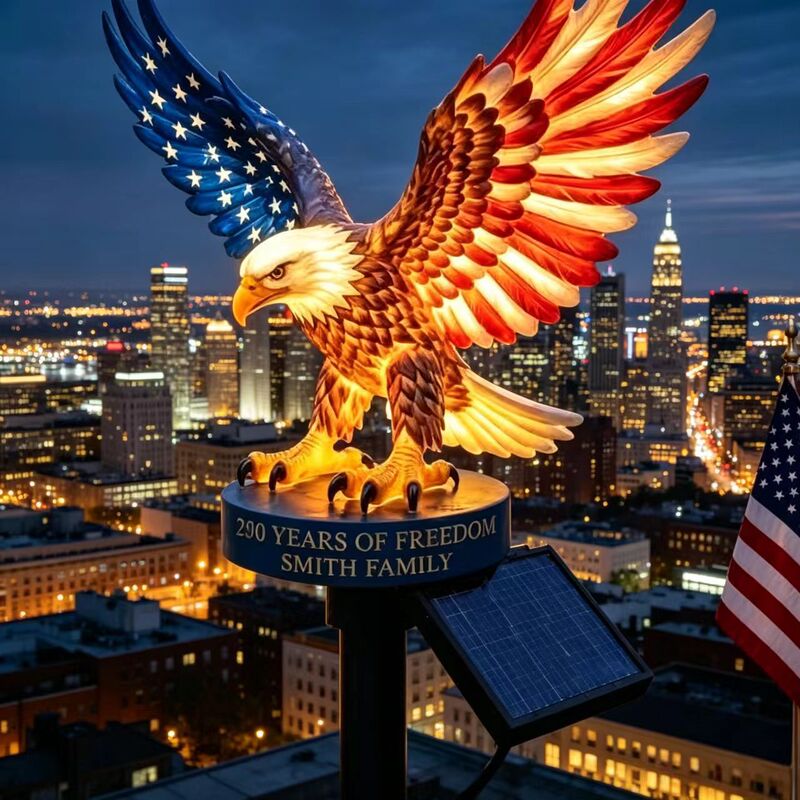 Cross-Border New Product: American Flag Eagle Solar-Powered Garden Decoration Resin Crafts Independence Day Holiday Ornaments Cross-Border New Product: American Flag Eagle Solar-Powered Garden Decoration Resin Crafts Independence Day Holiday Ornaments