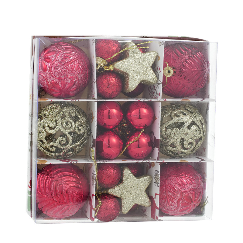 Nuevos productos transfronterizos paquetes de colgantes de bolas de Navidad en caja decoración de árboles de Navidad decoración de atmósfera de vacaciones decoración de colgantes en stock image 5