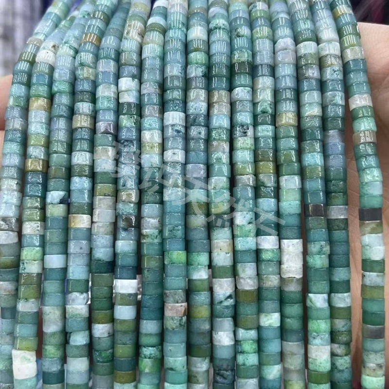 2*4mm天然石管珠隔片散珠玉髓青金水晶圆柱隔珠diy饰品配件批发|undefined