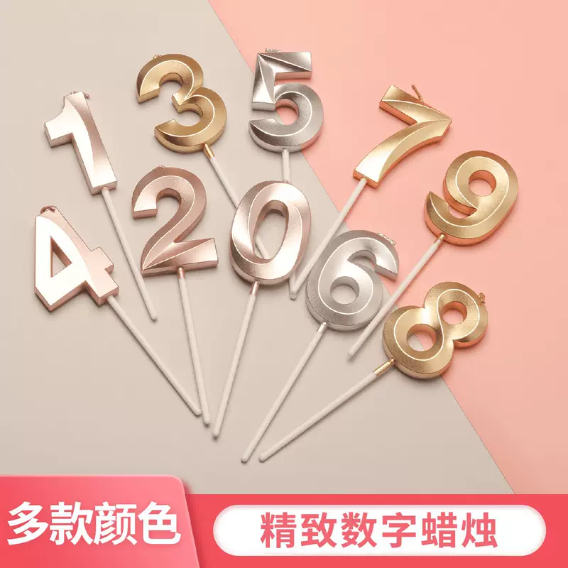 Opera House Digital Birthday Candle Golden and Silver Age Candle Candle wholesale Baking Cake Test Parts Products