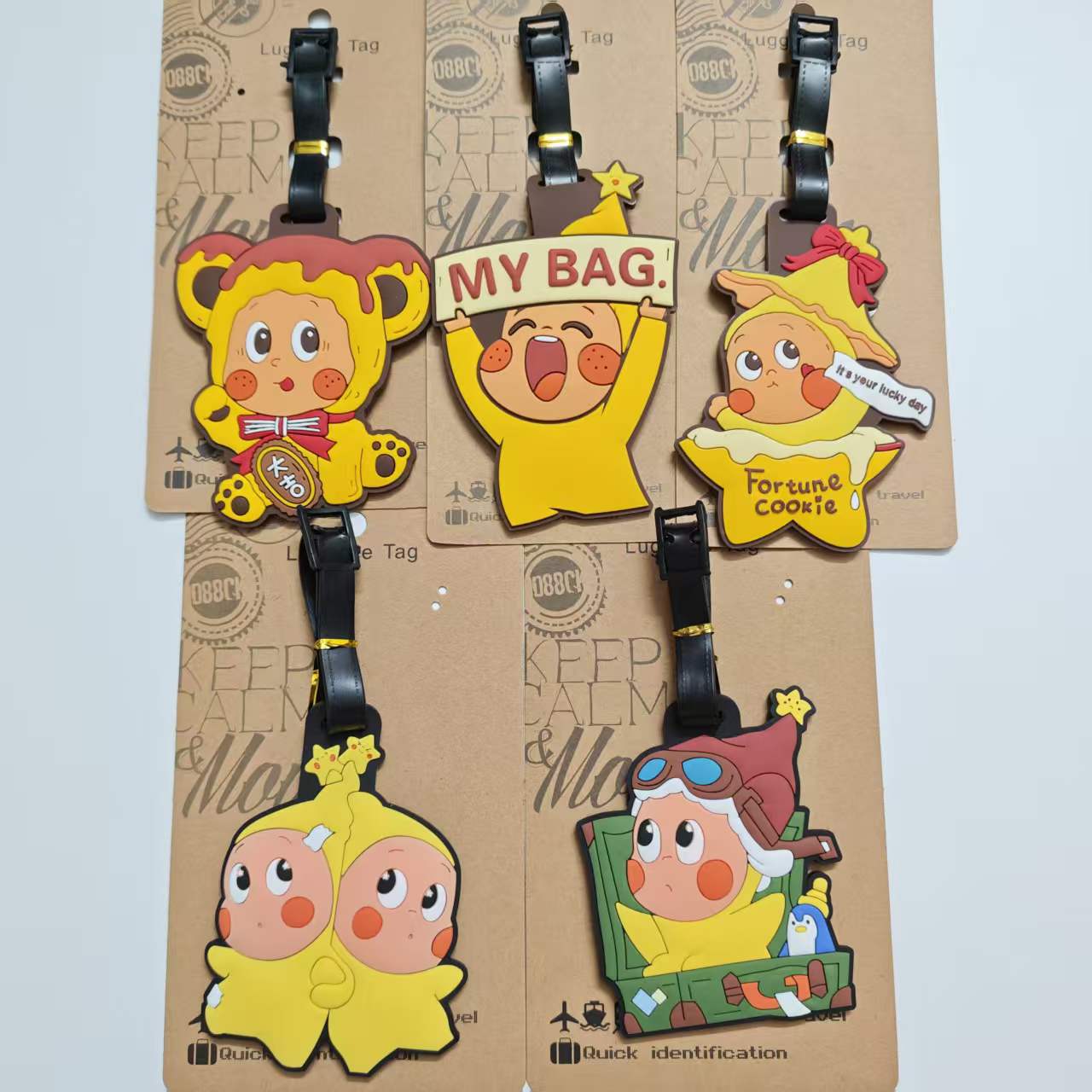 Star-shaped luggage tag, anti-loss name tag pendant, cartoon creative travel luggage boarding tag, checked baggage tag