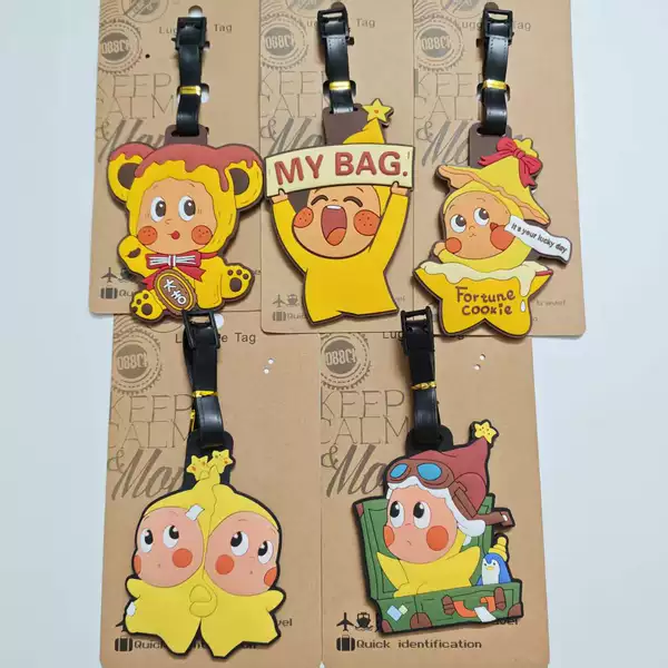 Star-shaped luggage tag, anti-loss name tag pendant, cartoon creative travel luggage boarding tag, checked baggage tag