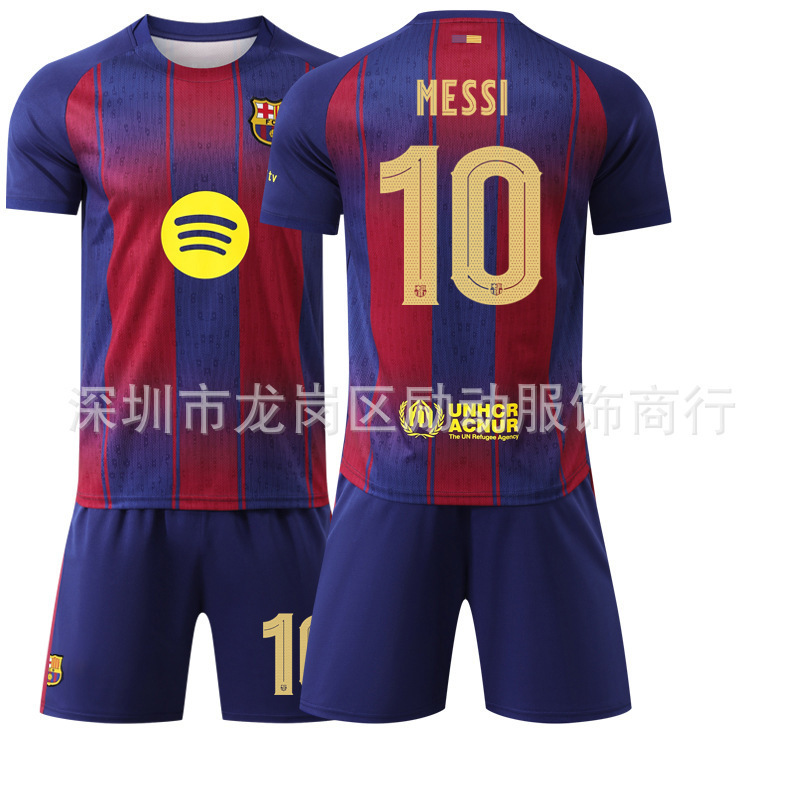 2526 バルセロナ ホーム チャンピオンズ リーグ バージョン 10 メッシ 10 号 アマール ジャージ スポーツ ユニフォーム サッカー ユニフォーム セット 外国貿易|undefined