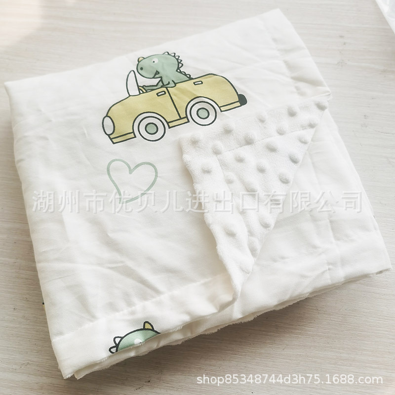 Manta de gorro de bebé de algodón de sarga de doble capa manta de bebé manta de gorro calmante para niños manta de colcha