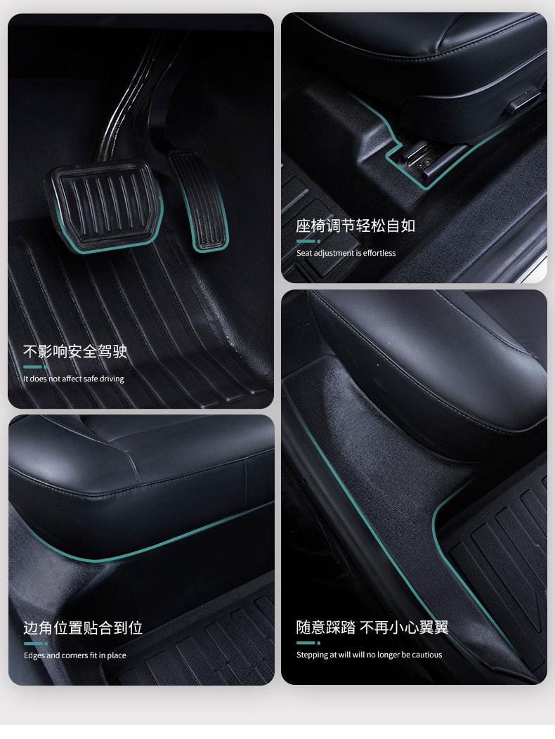 Special Tesla Model 3 full-cover decorative interior modification, new version 25-style TPE car floor mats