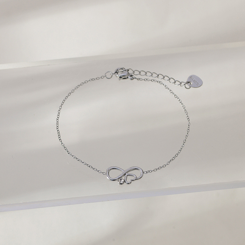Necklace Classification Wholesale Jewelry Lady Heart Shape Stainless Steel Beaded Chain Necklace