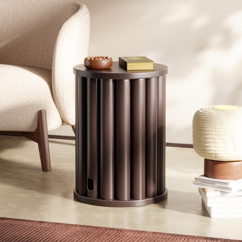 Taburete para el hogar El taburete bajo multifuncional de madera maciza Jenga puede almacenar taburetes apilados que ahorran espacio Nuevo taburete redondo de mesa lateral de estilo chino