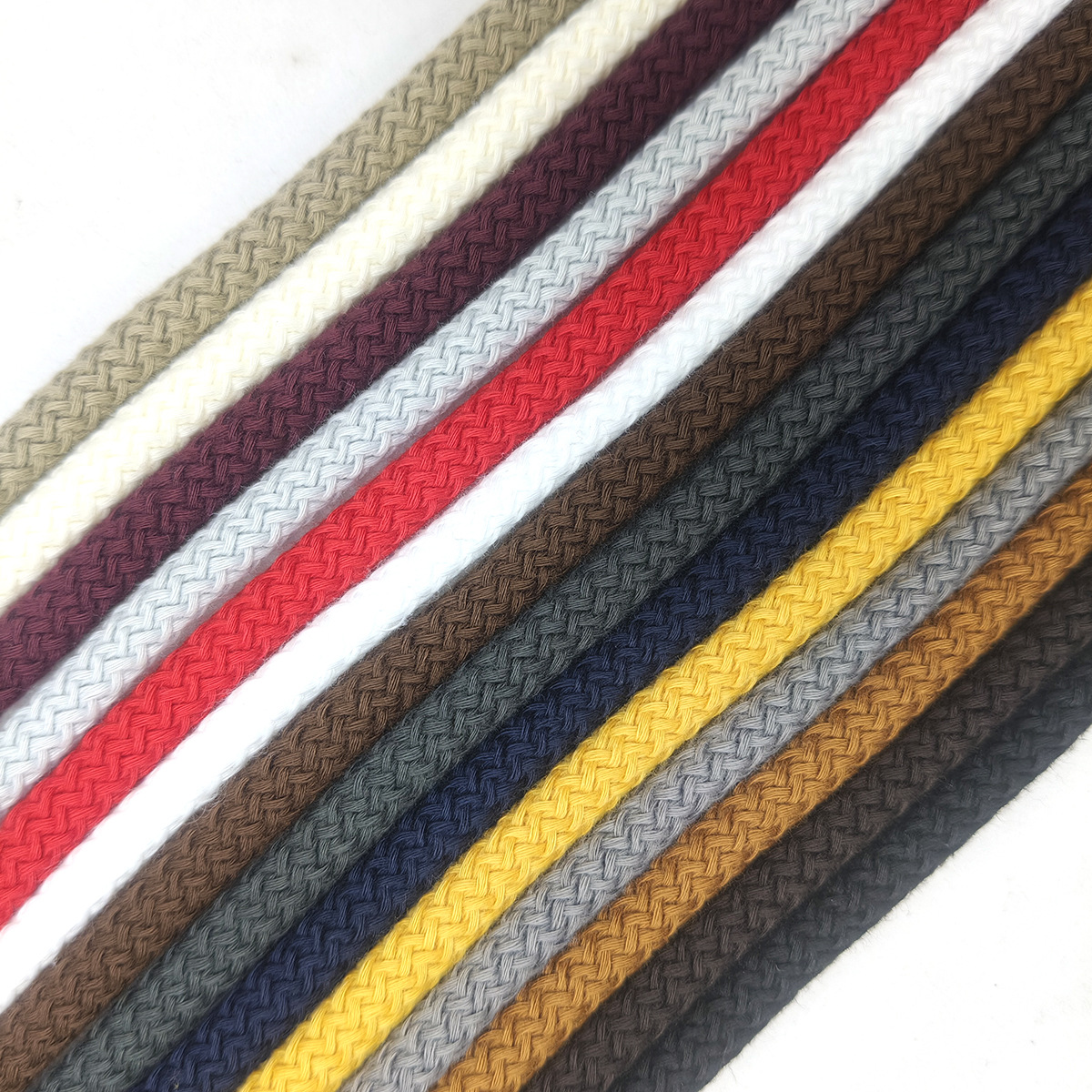 120 color 5mm algodón color universal sólido redondo cordones de zapatos casuales multicolores zapatos blancos negros y blancos cordones de zapatos de baloncesto