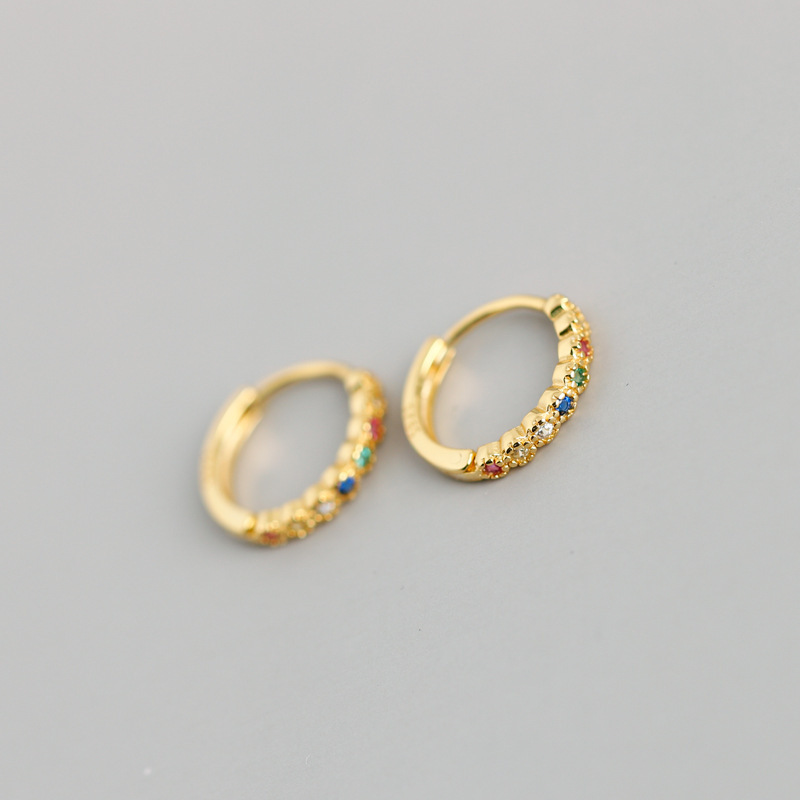 Mixed color zircon copper earrings wholesale Nihaojewelrypicture7