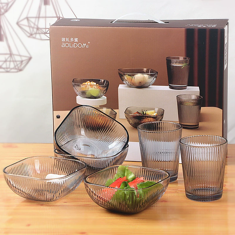 Набор стеклянных салатниц Wengkai — практичный сувенир для клиентов банка и страховой компании, подарок по программе лояльности.