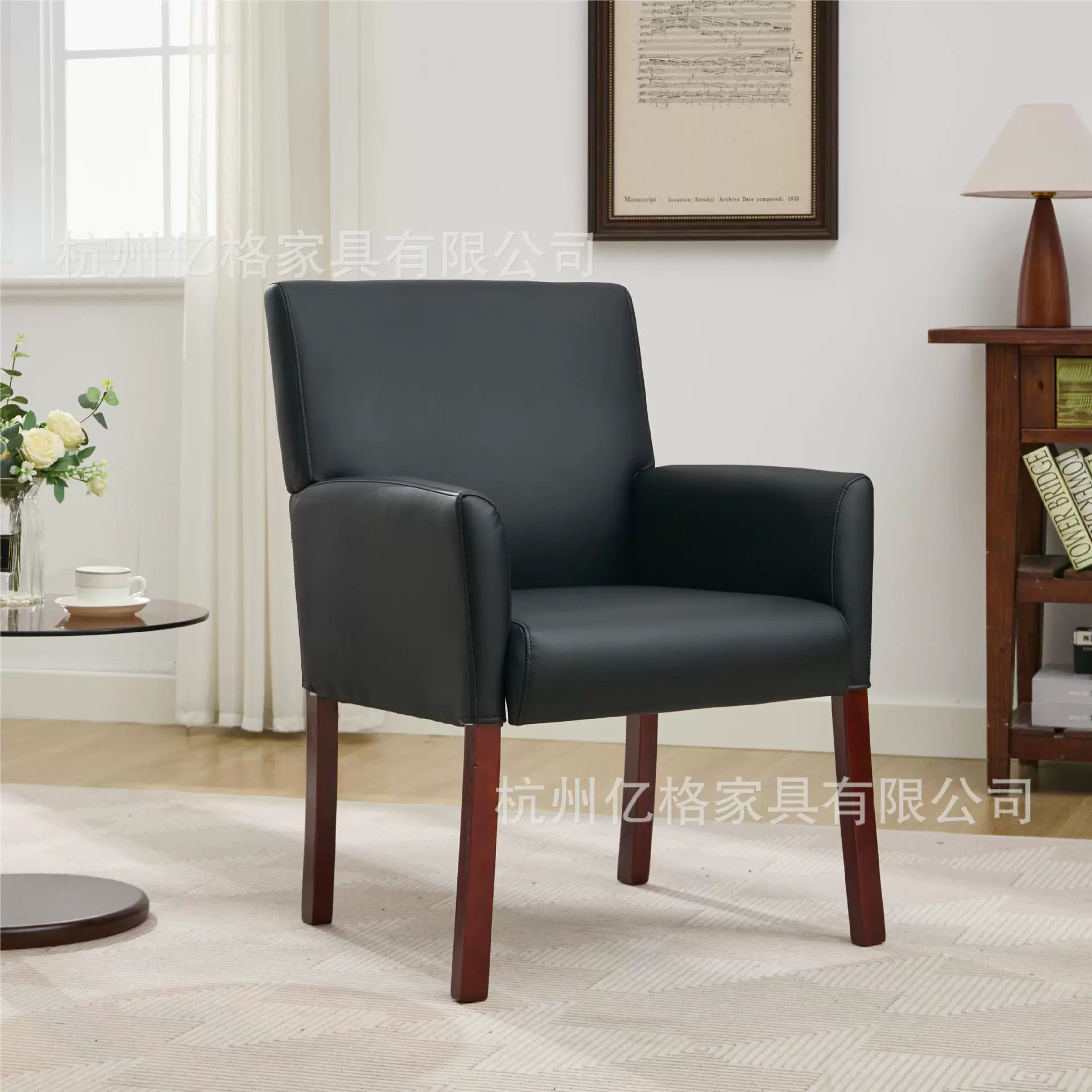 Простой и роскошный домашний коммерческий кожаный обеденный стул, стул для гостиной, стул для приема, удобная и прочная спинка, индивидуальное сиденье