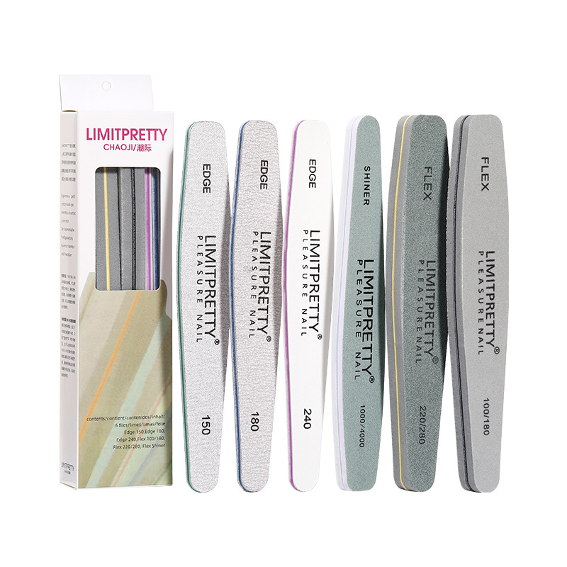 Lima de uñas de molienda de uñas tira de arena tira de conformación de uñas tira de pulido y pulido tira especial esponja tira de frotamiento manicura herramienta traje