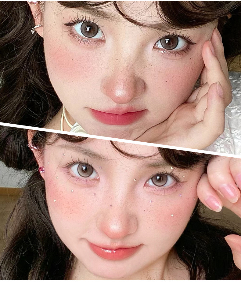 xixi's Light-Hearted Ode Double-headed Lip Gloss Matte Finish for Students to look fair without makeup, not easily stained with water, Clear Mirror Lip gloss undefined