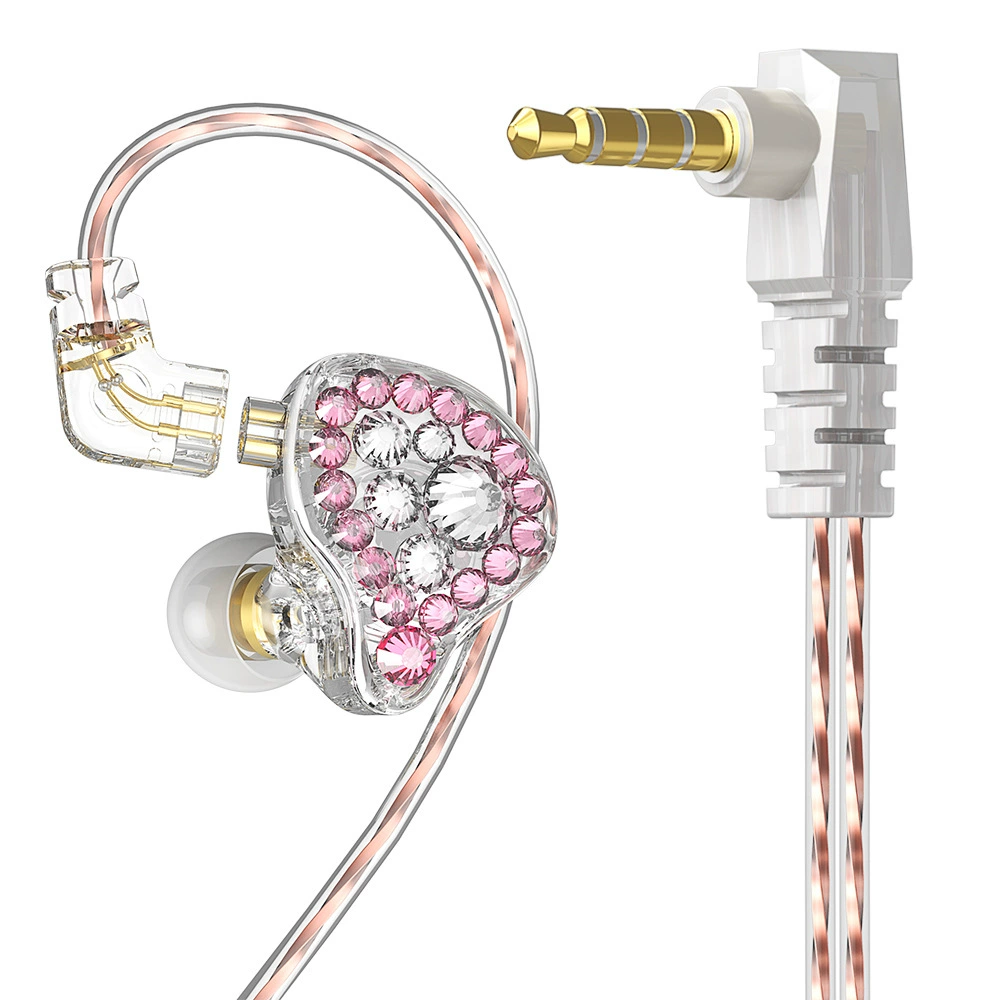 Earphones Q2Pro, проводные 3.5 мм разъем, высокая гармоника 20–20 кГц, кабель 1.2/3 м, с кубической вставкой