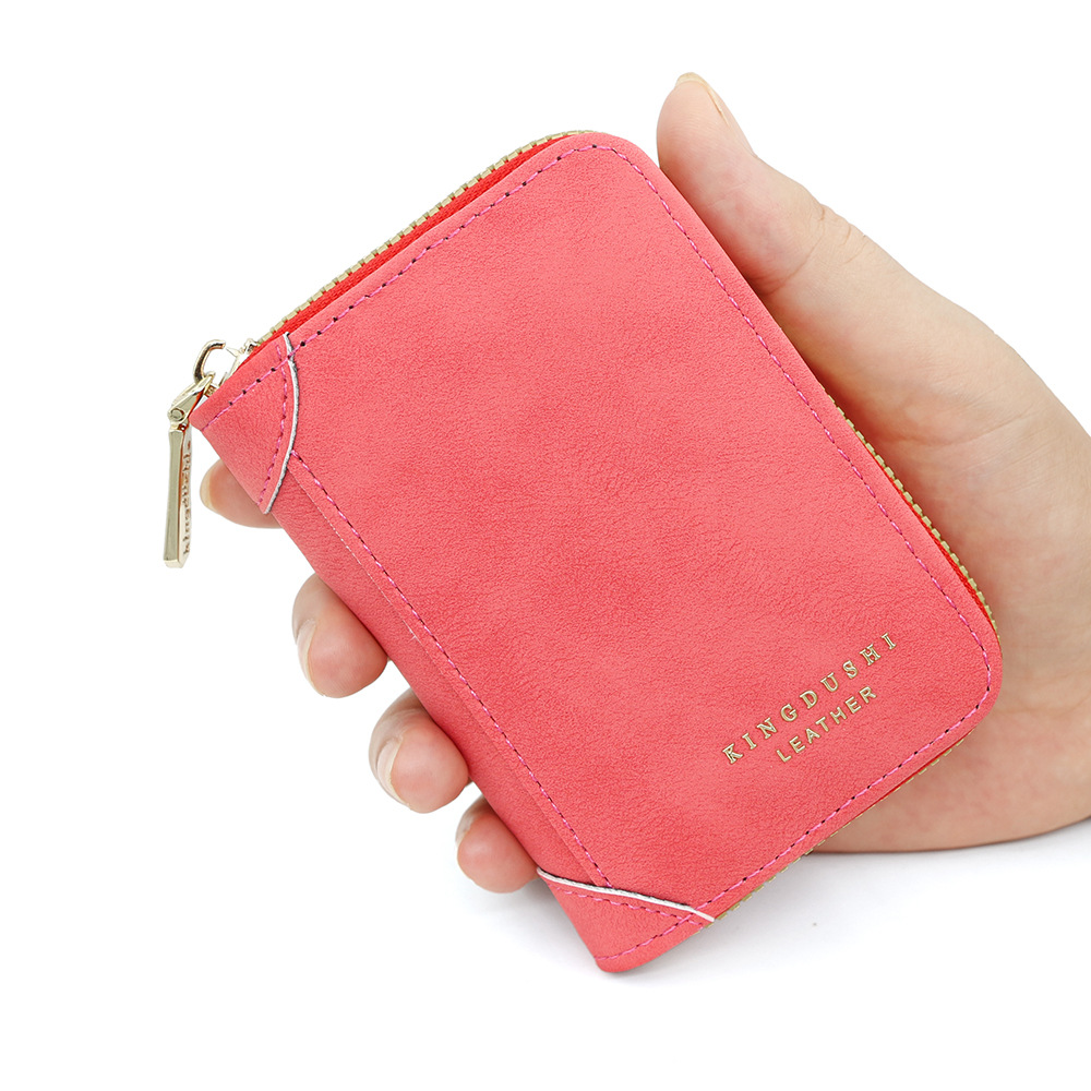 Nuevo tarjetero exquisito PU textura esmerilada bolsa de tarjetero de múltiples tarjetas de gran capacidad bolsa de órgano monedero bolsa de tarjetero al por mayor